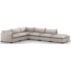 Westwood Bayside Pebble 5 Piece LAF Sectional with Ottoman