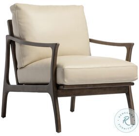 Lindley Astoria Cream Leather Lounge Chair