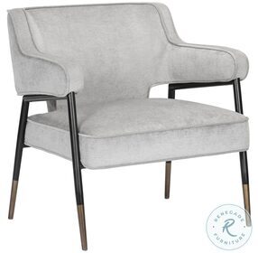 Derome Polo Club Stone Fabric Lounge Chair
