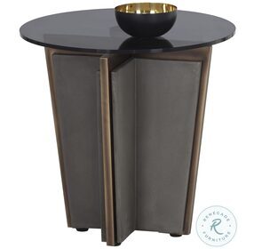 Paros Smoked And Gray End Table