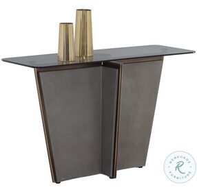 Paros Smoked And Gray Console Table