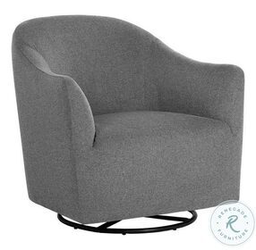 Belfast Koala Grey Fabric Silvana Glider Lounge Chair