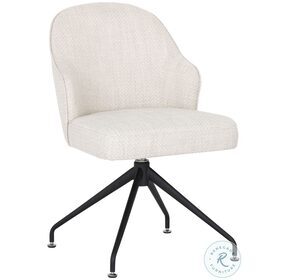 Bretta Moto Stucco Fabric Swivel Dining Chair