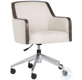 Effie Linen Fabric Foley Adjustable Office Chair