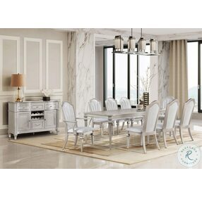 Evangeline Silver Oak Extendable Dining Room Set