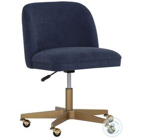 Kenna Belfast Navy Fabric Adjustable Office Chair