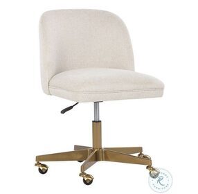Kenna Belfast Oatmeal Fabric Adjustable Office Chair