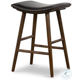 Union Distressed Black Saddle Counter Height Stool
