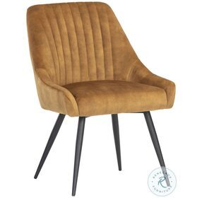 Chardon Nono Tapernade Gold Fabric Dining Chair