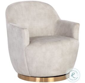 Casey Nono Cream Swivel Lounge Chair