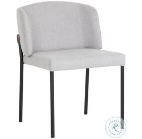 Pearce Light Grey And Bravo Cognac Dining Chair Set of 2