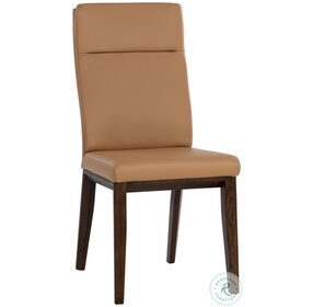 Cashel Linea Wood Leather Dining Chair Set of 2