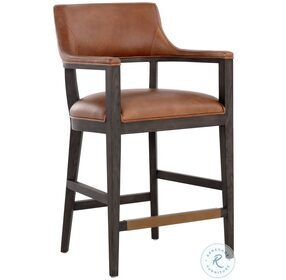 Brylea Shalimar Tobacco Leather Counter Height Stool