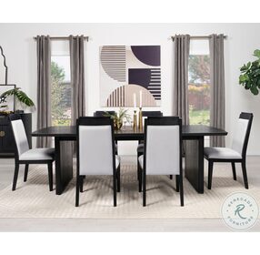 Brookmead Black Rectangular Extendable Dining Room Set