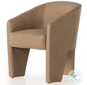 Fae Palermo Nude Leather Dining Chair