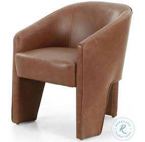 Fae Sonoma Chestnut Leather Dining Chair