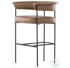 Carrie Chaps Saddle Leather Bar Stool