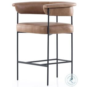 Carrie Chaps Saddle Leather Counter Height Stool
