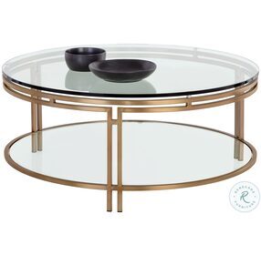 Andros Antique Brass Coffee Table