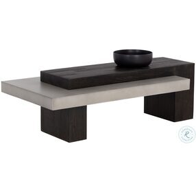 Herriot Dark Brown and Gray Coffee Table