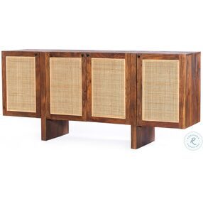 Goldie Toasted Acacia And Natural Cane Sideboard