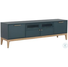 Rivero Teal And Light Wash TV Stand