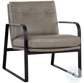 Sterling Missouri Stone Leather Lounge Chair