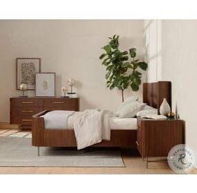 Fletcher Terra Brown Oak Panel Bedroom Set