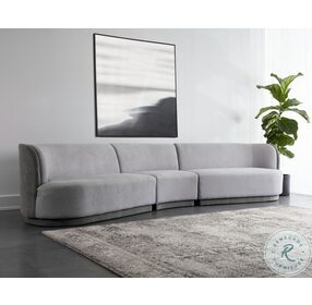 Jaclyn Egypt And Danny Light Gray 3 Piece Sectional