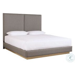 Jenkins Dazzle Gray King Upholstered Panel Bed