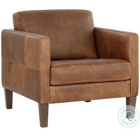 Karmelo Cognac Leather Arm Chair
