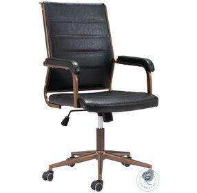Auction Vintage Black Adjustable Swivel Office Chair