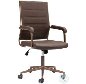 Auction Espresso Adjustable Swivel Office Chair