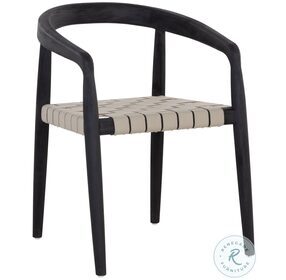 Cayman Outdoor Charcoal Dining Arm Chair