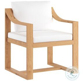 Tahiti Outdoor Stinson White Dining Arm Chair