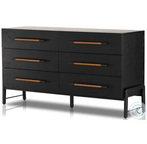 Rosedale Ebony Oak 6 Drawer Dresser