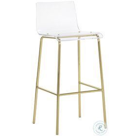 Ria Clear And Gold Bar Stool