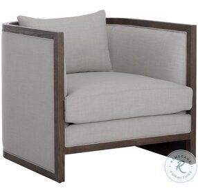 Chloe Linoso Light Gray Lounge Chair