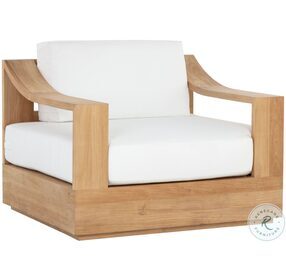 Tahiti Stinson White Swivel Outdoor Lounge Chair