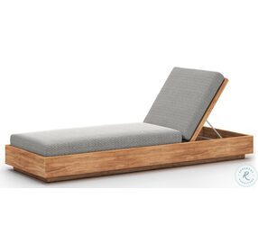 Kinta Faye Ash And Natural Teak Outdoor Chaise