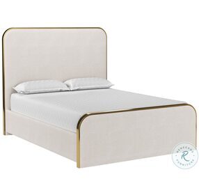 Tometi Chacha Cream Queen Upholstered Platform Bed