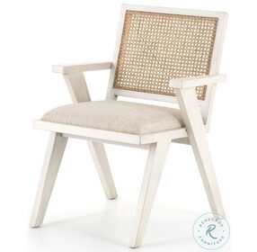 Flora Distressed Cream And Avant Natural Dining Chair