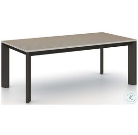 Kelso Bronze Weathered Grey Outdoor Dining Table