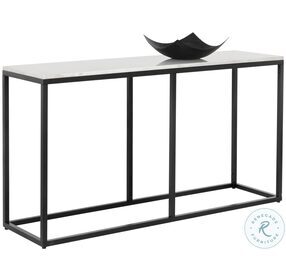 Ellery White And Matte Black Console Table