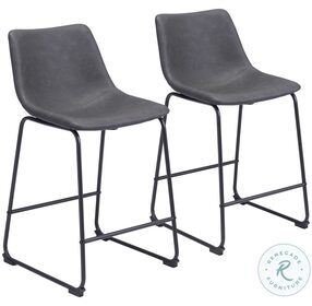 Smart Charcoal Counter Height Chair Set Of 2