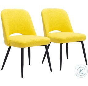 Teddy Yellow Dining Chair Set Of 2