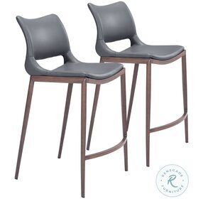 Ace Dark Gray Counter Height Chair Set Of 2