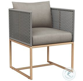 Crete Palazzo Taupe Outdoor Dining Arm Chair
