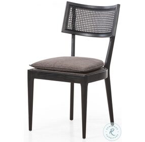 Britt Savile Charcoal Cane Dining Chair
