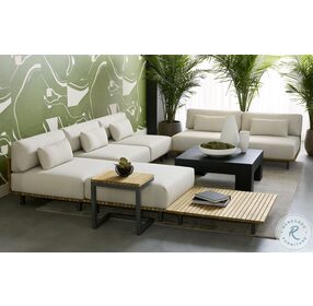 Geneve Natural And Dark Gray Outdoor Occasional Table Set